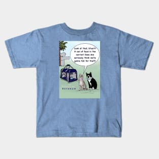Cat Carrier Blues Kids T-Shirt